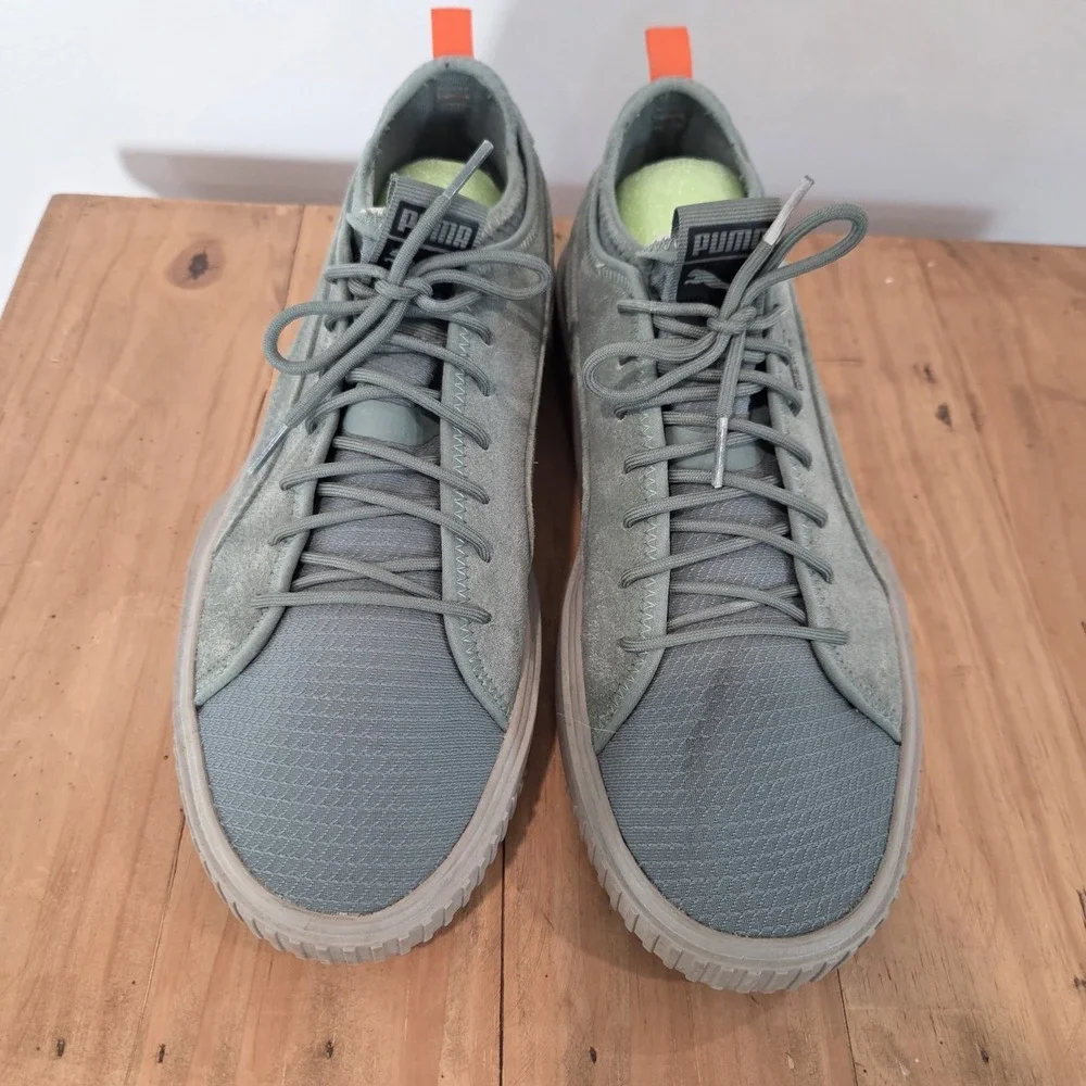 Puma Breaker Sneakers Mens US 12 Green Suede Lace Up Casual Shoes Low Top